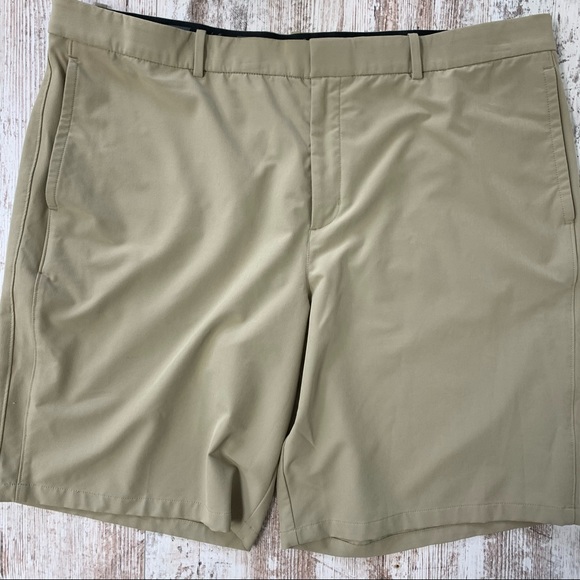 NIKE 2Pr Beige Navy Blue Golf Dri Fit Shorts 42 - Picture 6 of 11